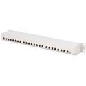 "DIGITUS Patchpanel 1HE 24-Port Cat6a geschirmt lichtgrau"