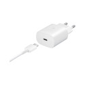 "Galaxy Fast Charger USB Type C 25W 1m White OEM"