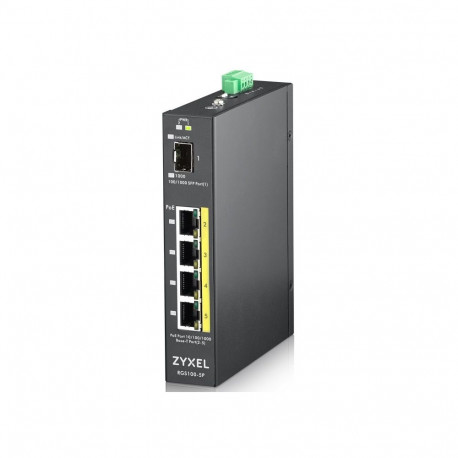 "4+1P Zyxel RGS100-5P POE industrial"