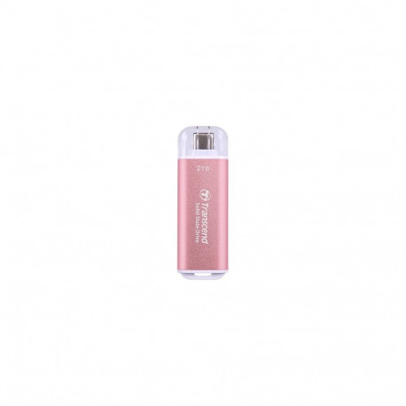 "Transcend ESD300 - 2 TB - extern (tragbar) - USB 3.2 Gen 2x1 (USB-C Steckverbinder) - Rosy Pink"