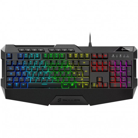 "Sharkoon Skiller SGK4 Gaming Keyboard QWERTZ wired rubberdome black"