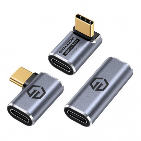 "40Gbps USB-C Adapter Aluminium 3er Pack"