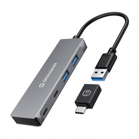 "GRAUGEAR USB-HUB 4x USB 3.0. 2x Type-C und 2x Type-A retail"