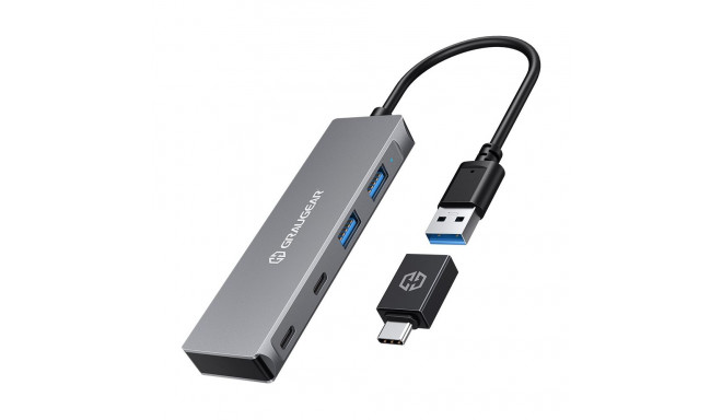 "GRAUGEAR USB-HUB 4x USB 3.0. 2x Type-C und 2x Type-A retail"