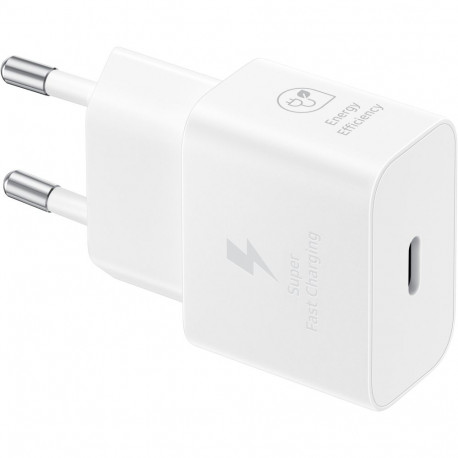 "Samsung Galaxy Power Adapter USB Type C 25W 1m White"