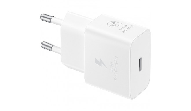 "Samsung Galaxy Power Adapter USB Type C 25W 1m White"