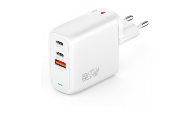 "4smarts Ladegert GaN Flex 65W 2 USB-C+1 USB-A. wei"