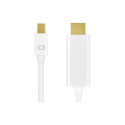 "Logilink 4K Mini DisplayPort-Kabel DP 1.2 zu HDMI 1.4 5m wei"
