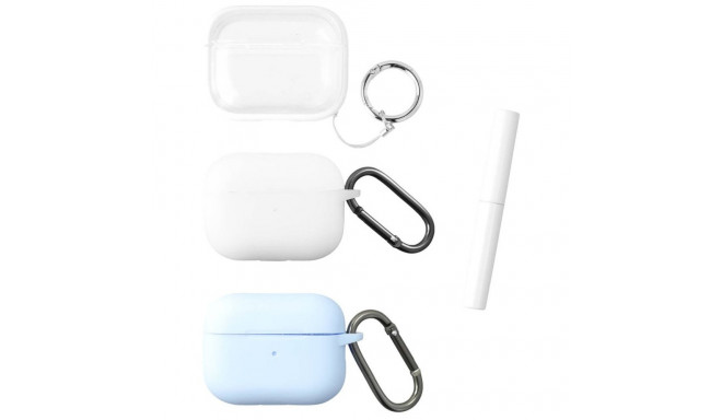 "4smarts Case Set Omega AirPods Pro2.3er Set wei. hellblau"