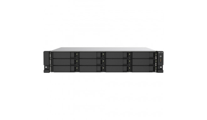 "QNAP 12-Bay-Rackmontage-NAS AMD Ryzen V1000 Serie V1500B 4C/8T 2,2GHz 8GB DDR4-RAM 2x2,5 GbE LAN op