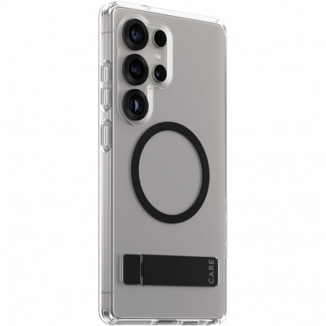 "CARE Feature Case Clear w. Kickstand & QI Galaxy S25 Ultra"