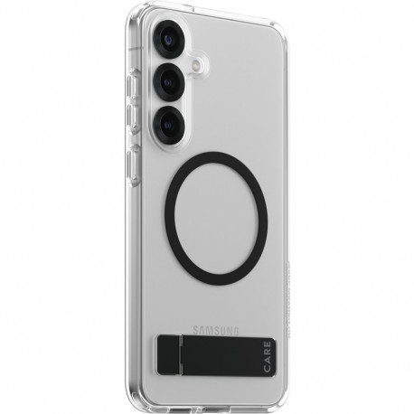 "CARE Feature Case Clear w. Kickstand & QI Galaxy S25 Plus"
