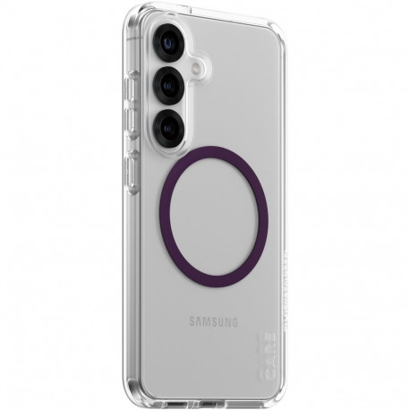 "CARE Flagship Case Clear Combat w. Plum Purple QI Galaxy S25"