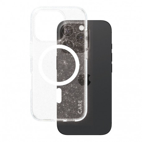 "CARE Case Flagship Star Lit White MagSAFE iPhone 16 Pro"