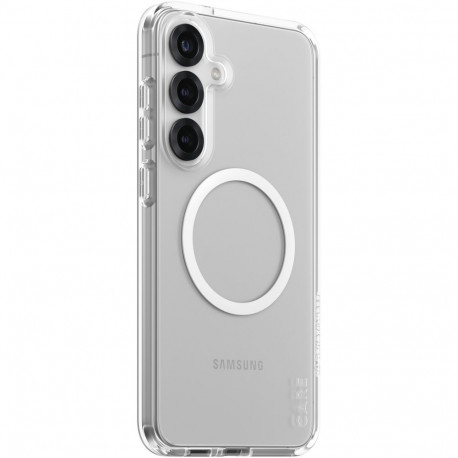 "CARE Flagship Case Clear w. white QI Galaxy S25 Plus"