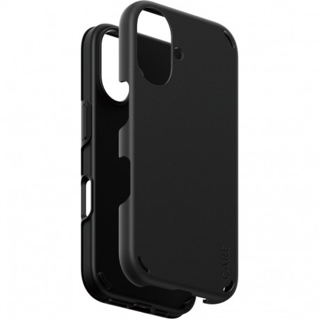 "CARE Case Feature Double Defence Black iPhone 16"