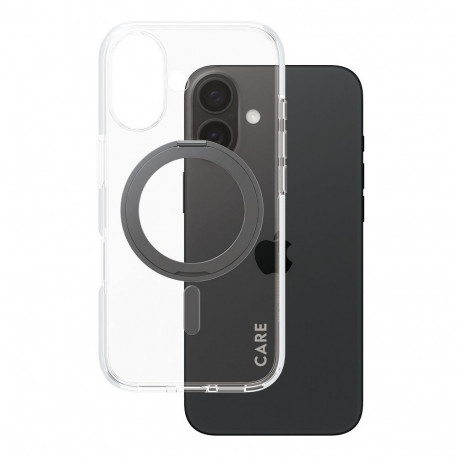 "CARE Case Feature Black Kickstand MagSAFE iPhone 16"