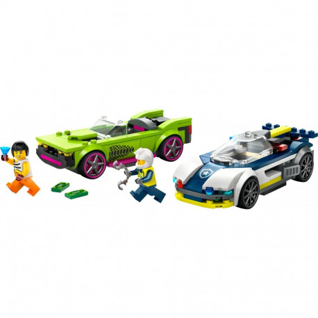 "LEGO 60415 City Verfolgungsjagd mit Polizeiauto und Muscle Car"