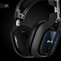 "Logitech Astro A40 TR For PS4 headset full size wired 3.5 mm jack black blue"