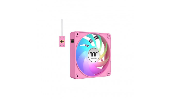 "140mm Thermaltake CT140 EX ARGB Sync PC Cooling Fan Pink 3 Pack"