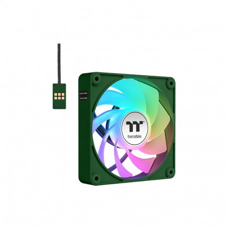 "140mm Thermaltake CT140 EX Reverse ARGB Sync PC Cooling Fan Racing Green 3 Pack"