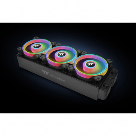 "120mm Thermaltake Riing Quad 12 RGB Radiator Fan TT Premium Edition Black 3 Pack"
