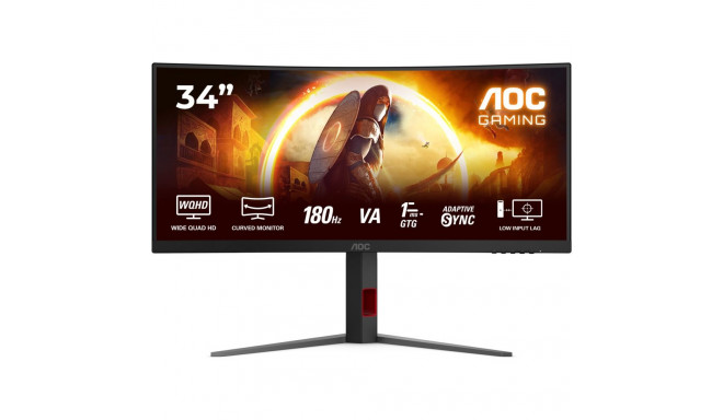 "86cm/34"" (3440x1440) AOC CU34G4 21:9 FastVA 0,5ms 180Hz HDMI DisplayPort Curved Freesync Premium H