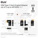 "Club3D Adapter USB 3.2 Typ C  USB 3.2 Typ C gewinkelt St/Bu"