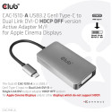 "Club3D Adapter USB 3.2 Typ C > DVI-D HDCP Off aktiv St/Bu"