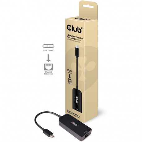 "Club3D Adapter USB 3.2 Typ C > RJ45 2.5Gb St/Bu"