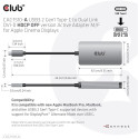 "Club3D Adapter USB 3.2 Typ C > DVI-D HDCP Off aktiv St/Bu"