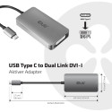 "Club3D Adapter USB 3.2 Typ C > DVI-D aktiv St/Bu"