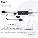"Club3D Adapter HDMI + MicroUSB > DP 4K120Hz aktiv St/Bu"