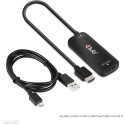 "Club3D Adapter HDMI + MicroUSB > DP 4K120Hz aktiv St/Bu"