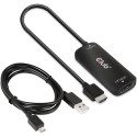 "Club3D Adapter HDMI + MicroUSB > DP 4K120Hz aktiv St/Bu"