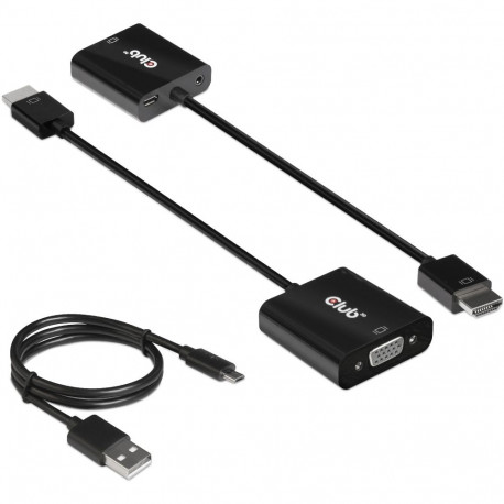 "Club3D Adapter HDMI 1.4 > VGA (mit Audio) St/Bu retail"
