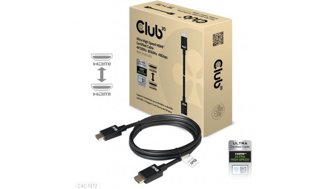 "Club3D HDMI-Kabel A -> A 2.1 Ultra High Speed 10K HDR 2m retail"
