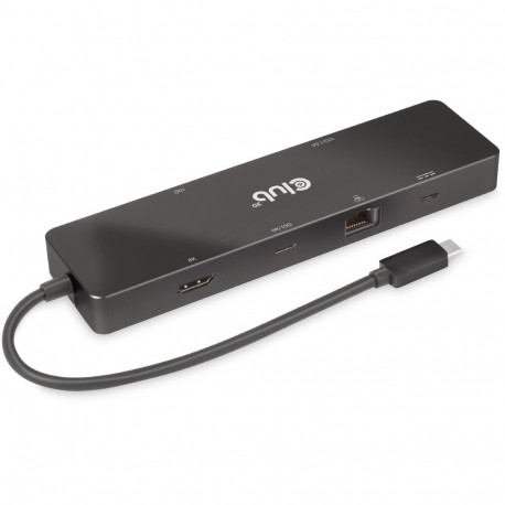 "Club3D USB-C 6in1-HUB >HDMI/2xUSB-C/2xUSB/LAN 8K30Hz PD100W"