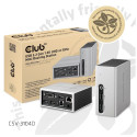 "Club3D 4K Mini-Dockingst USB3 ->4xUSB3/HDMI/DVI/LAN silber"