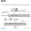 "Club3D Thunderbolt4 11-in-1 Dockingstation 2 Displays St/Bu"