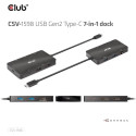 "Club3D USB-C 7in1-HUB >2xDP/2xUSB/2xUSB-C/LAN 4K60Hz PD100W"
