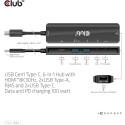 "Club3D USB-C 6in1-HUB >HDMI/2xUSB/2xUSB-C/LAN 4K120Hz PD100W"