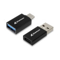 "Sharkoon USB 3.2 Gen 1 Adapter OfficePal. USB-A > USB-C / USB-C > USB-A (schwarz. 2er Set)"