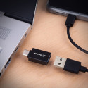 "Sharkoon USB 3.2 Gen 1 Adapter OfficePal. USB-A > USB-C / USB-C > USB-A (schwarz. 2er Set)"