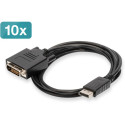 "DIGITUS DisplayPort - DVI Adapterkabel, 10er Pack, 2m, sw"