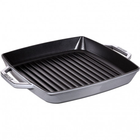 "Staub Grillpfanne induktion quadratisch 28cm Graphit-grau"