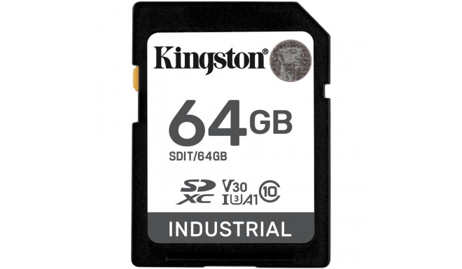 "CARD Card 64GB Kingston XC Industrial -40C to 85C retail"