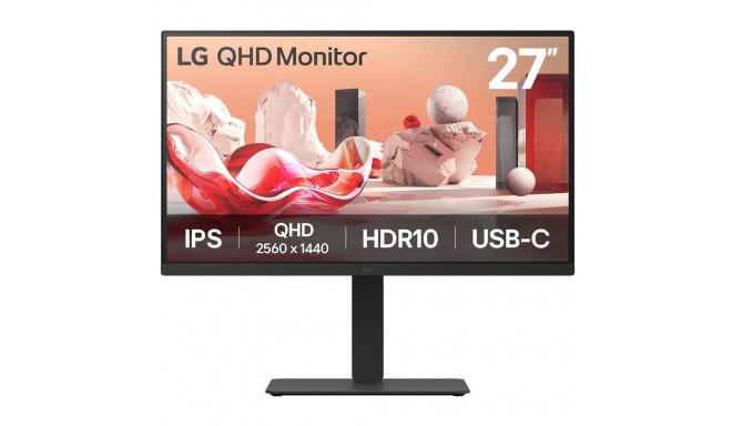 "68,6cm/27"" (2560×1440) LG 27BA75QB-B 16:9 IPS 5ms 100Hz USB-C DP HDMI RJ45 KVM Daisy-Chain Black"