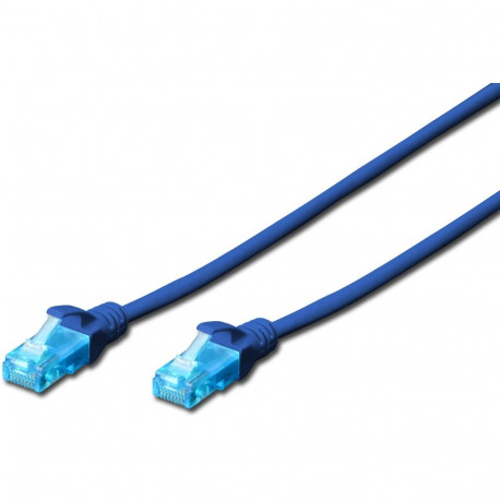 "DIGITUS Patchkabel Cat5e U/UTP 2xRJ45 1,0m CCA blau Hebels. Polybeutel"