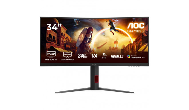 "AOC CU34G4Z 86.36cm 34Zoll 3440x1440 1ms 2xHDMI DP USB Black/Red"